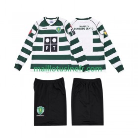 Maillot de Foot Sporting CP 2001 2003 Domicile Retro Manches Longues - Enfant